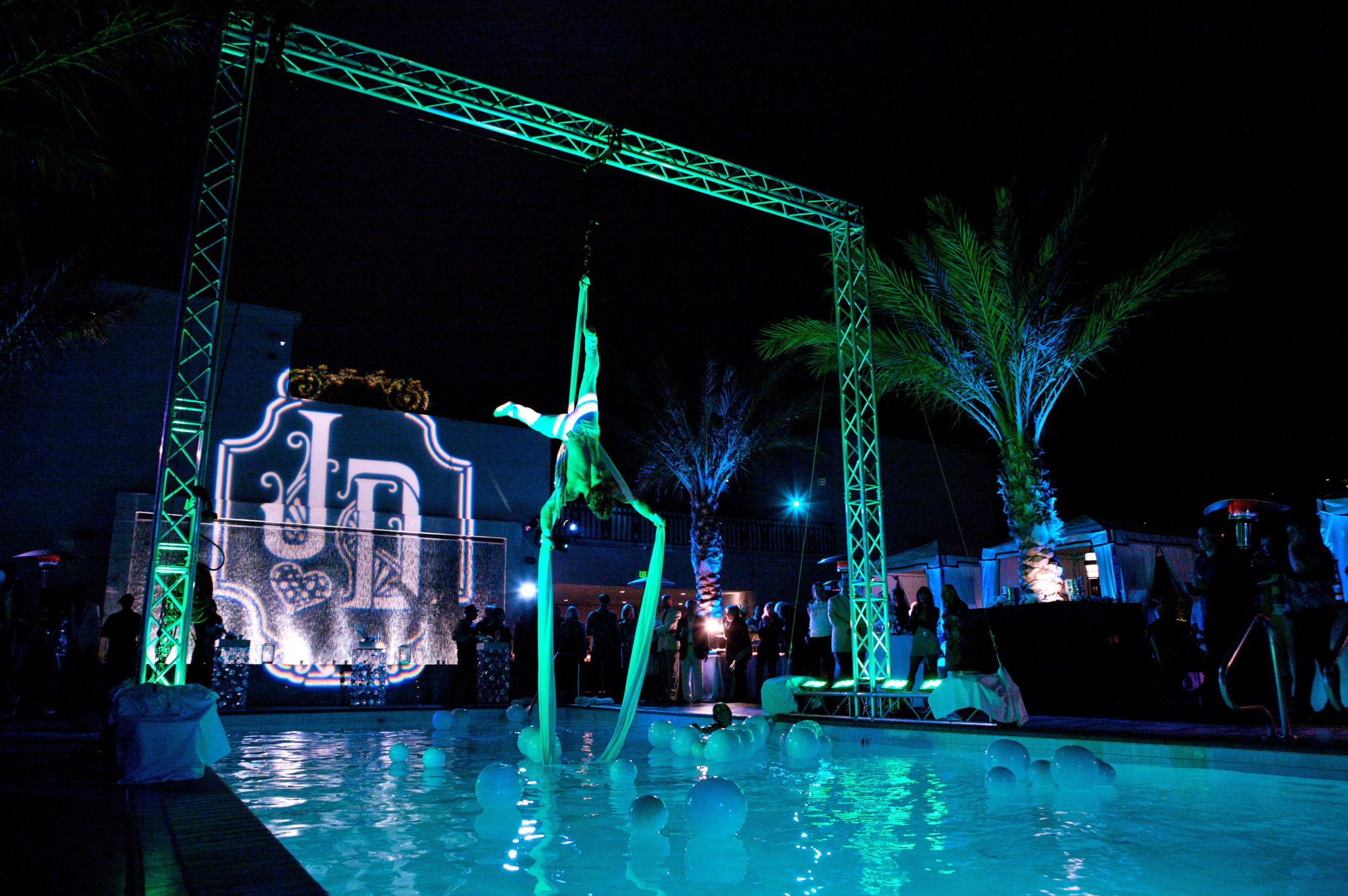 Aerial performance at private estate — Los Angeles